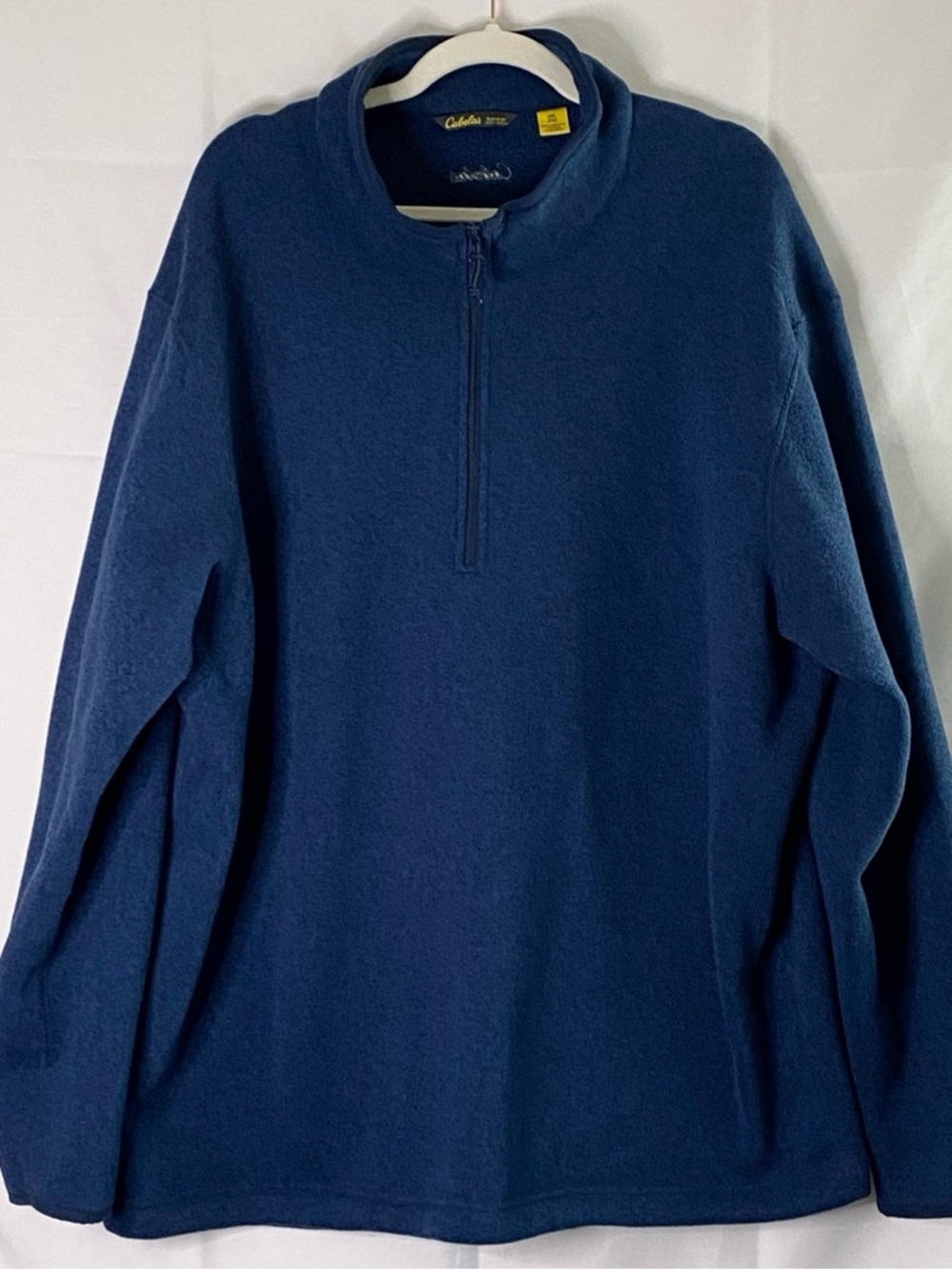 Cabela's 2XL Blue Quarter Zip Fleece Pullover Classic Fit Warm